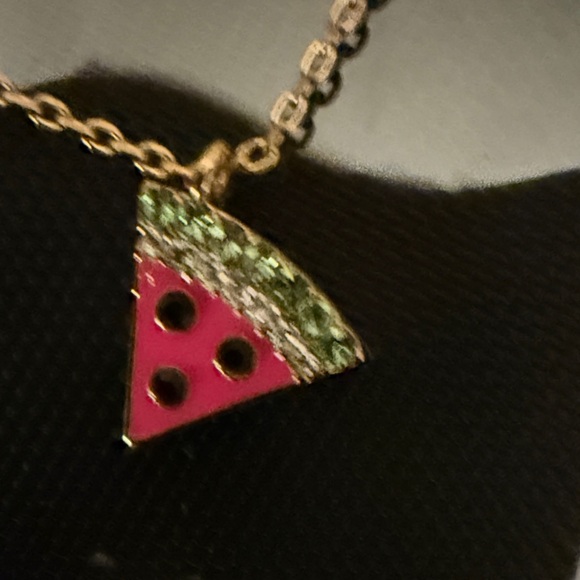 Kate Spade Gold Necklace with Pink Watermelon Pendant - Picture 9 of 11